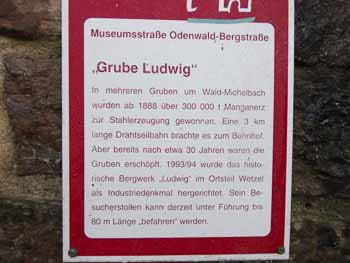 Besucherbergwerk Grube Ludwig in Wald-Michelbach