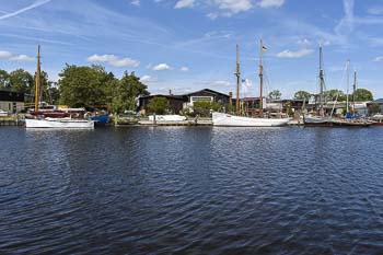 Museumshafen mit Werft in Greifswald Mecklenburg-Vorpommern